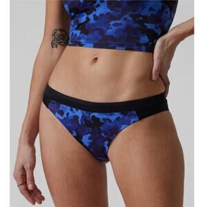 NWT Athleta freestyle bikini swim bottom - LARGE - blue camo - LARGE